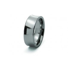 Tungsten Carbide Concave Men's Ring